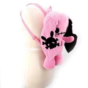 Key West Goth Pink Plush Bunny Backpack